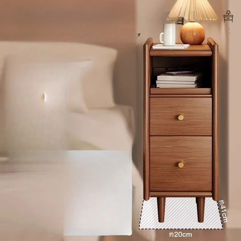 

Bedside table Small mini simple modern rack Ultra narrow crevice storage cabinet Bedroom extremely narrow bedside cabinet