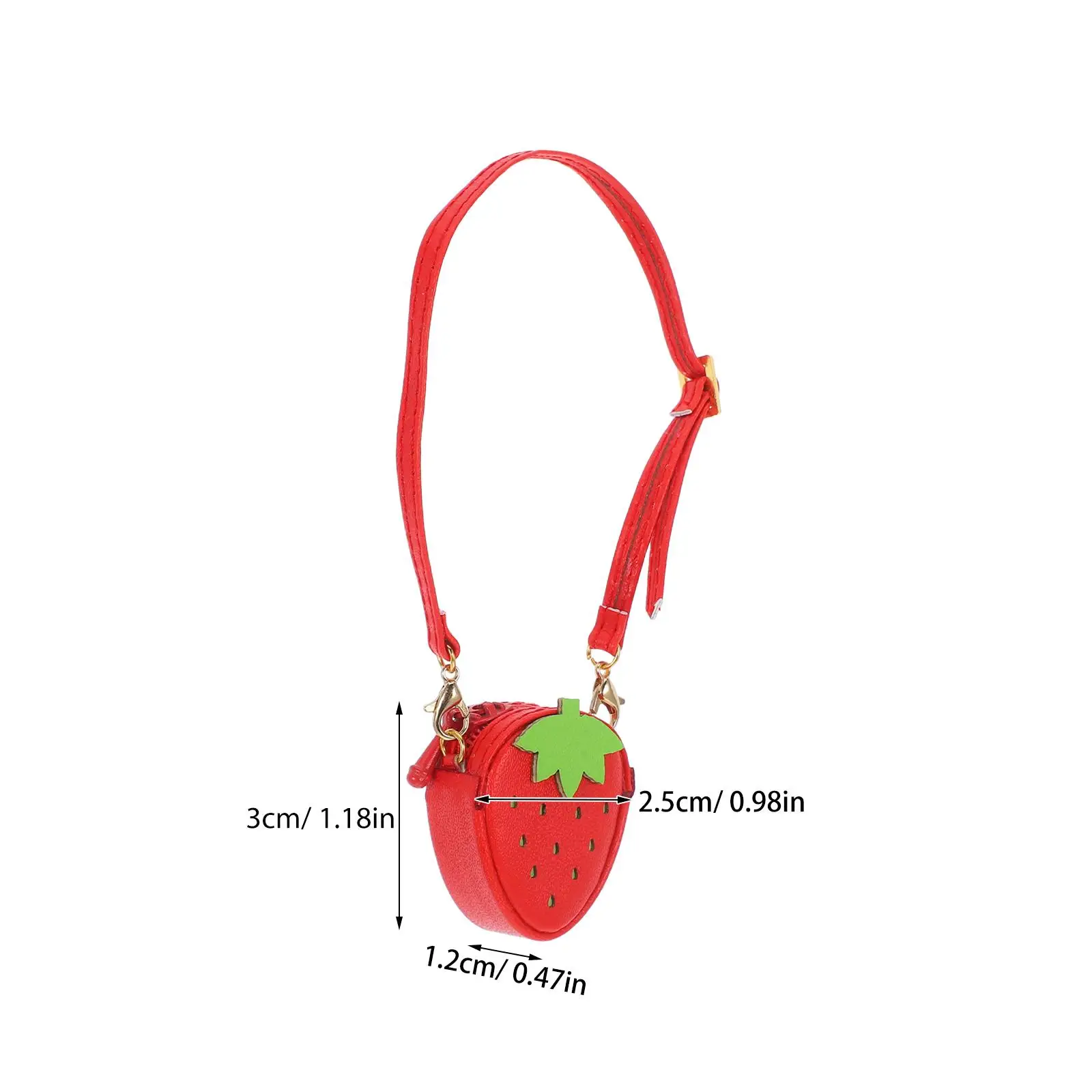 Doll Crossbody Bag Strawberry Handbag for Women Mini Shoulder Purse Bags Kawaii Wallet