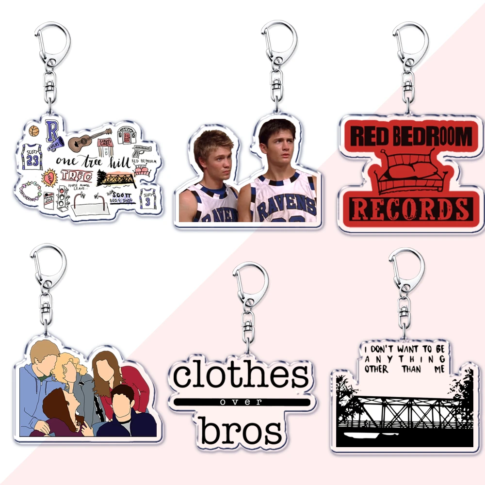 Hot One Tree Hill TV Show Keychains Oth Nathan Lucas Scott Brooke Davis Keyring for Accessories Bag Key Chain Ring Jewelry Gifts