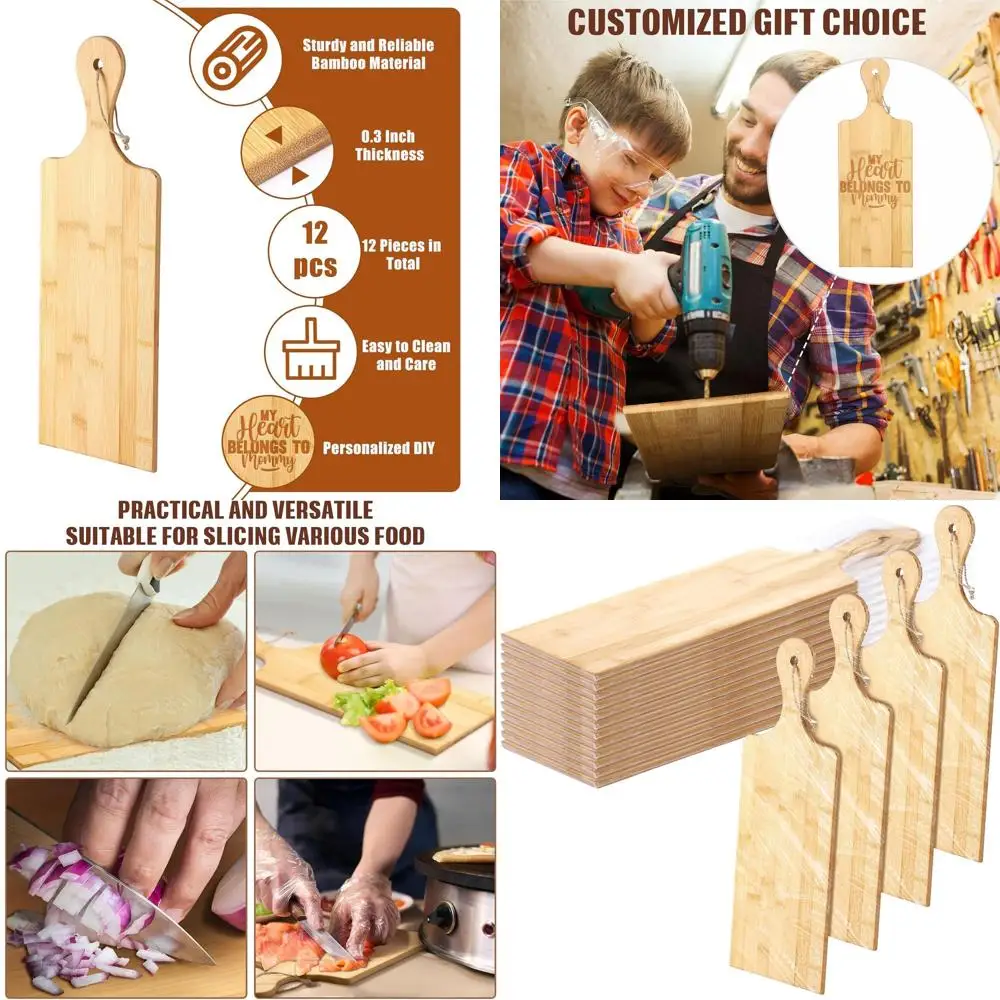 

Большая бамбуковая разделочная доска с ручками для сервировки, разделения на кухне и массовых подарков для мамы, идеально подходит для овощей, мяса, P