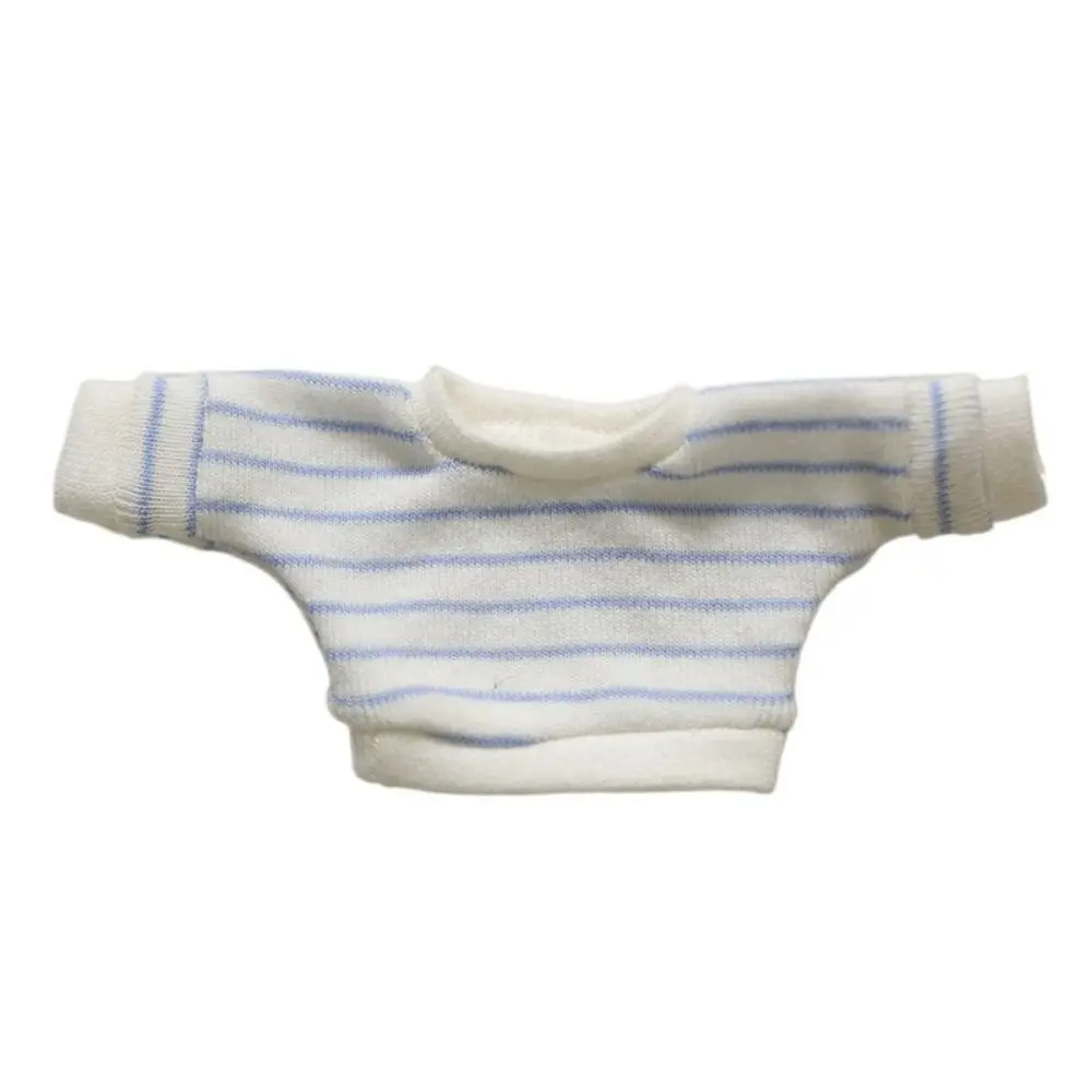 Cotton Doll Clothes Undershirt Stripe Solid Color Plush Doll Clothes 15cm Sweater Doll Accessories No Attributes Doll Clothes