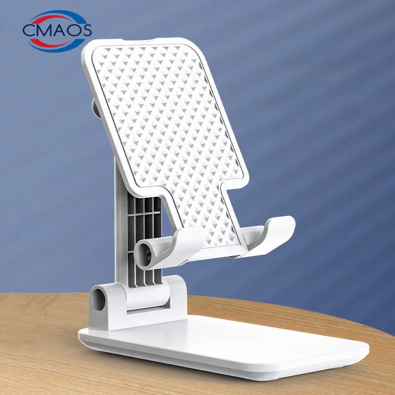 Foldable Desktop Phone Stand Adjustable Angle Holder Bracket Universal for iPad iPhone Samsung Portable Desk Mount for Office Home Daily Use
