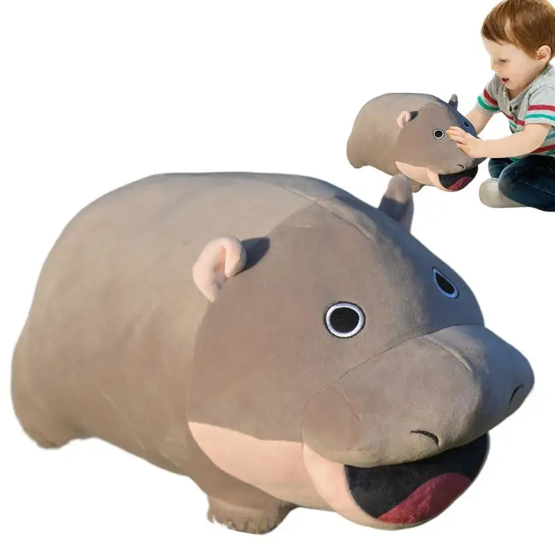 Hippo Plush ของเล่น Plushie ของเล่นตุ๊กตา Plush Hippo ตุ๊กตาสัตว์ที่ไม่ซ้ํากัน Plushie ของเล่นตุ๊กตา Hippo ของเล่นสําหรับเด็กผู้หญิง