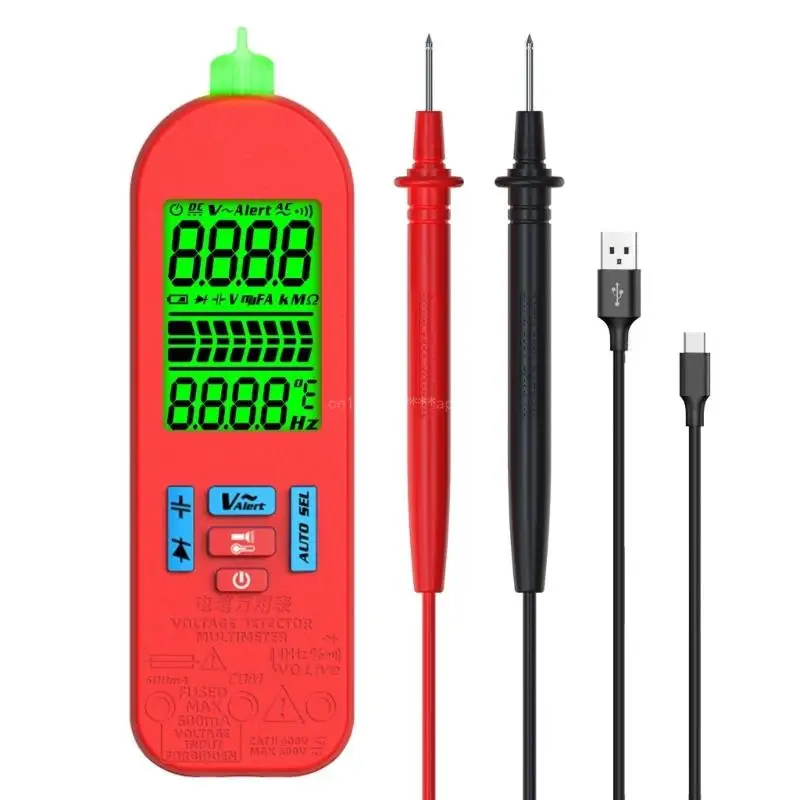 Digital Multimeter SmartPens Tester Autoranging Voltage Capacitance Electric Test Meter Diode-Continuity Live Meter Tool