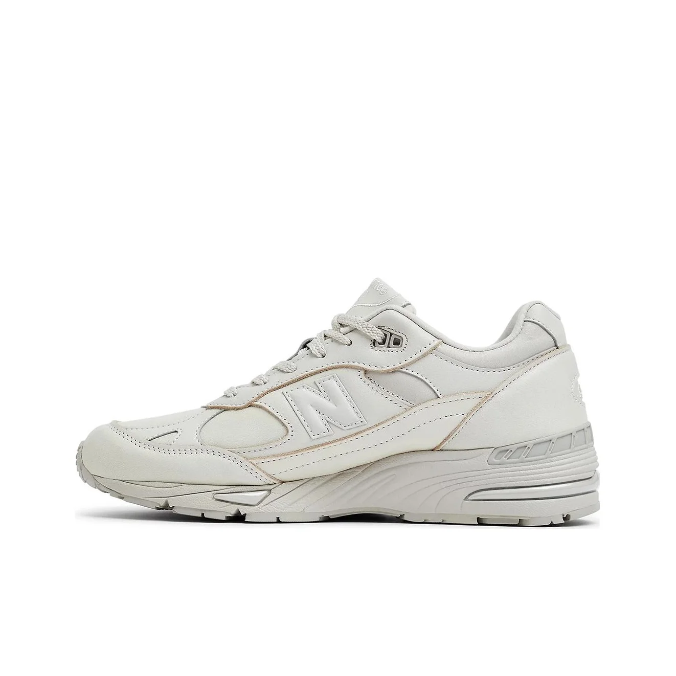 

New Balance NB 991 Кожа Амортизация Низкие Кроссовки для Бега Мужские Серый Белый M991OW