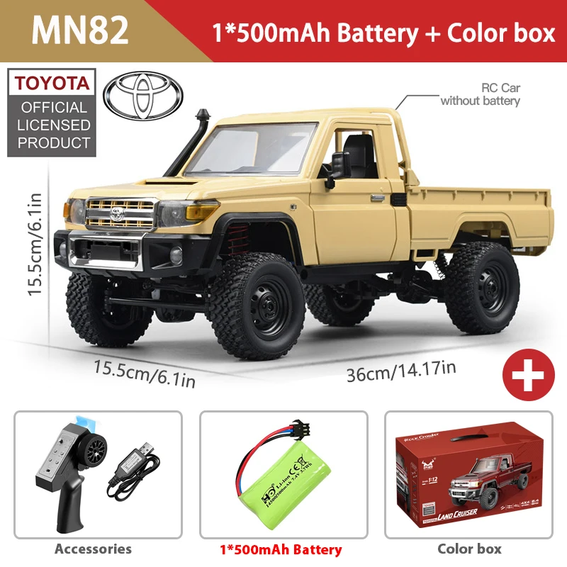 1:12 Volledige Schaal RC AUTO MN82 Verbeterde MN82 PRO Controleerbare Koplampen 2.4G 4WD Off-Road Auto Pick Up Truck speelgoed voor Kinderen Geschenken