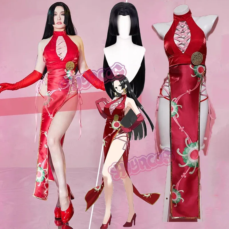 

Boa Hancock Cosplay Costume Wig Pirate Empress Cosplay Women Suit Clothing Snake Princess Sexy Halloween Party Doujin Outfits