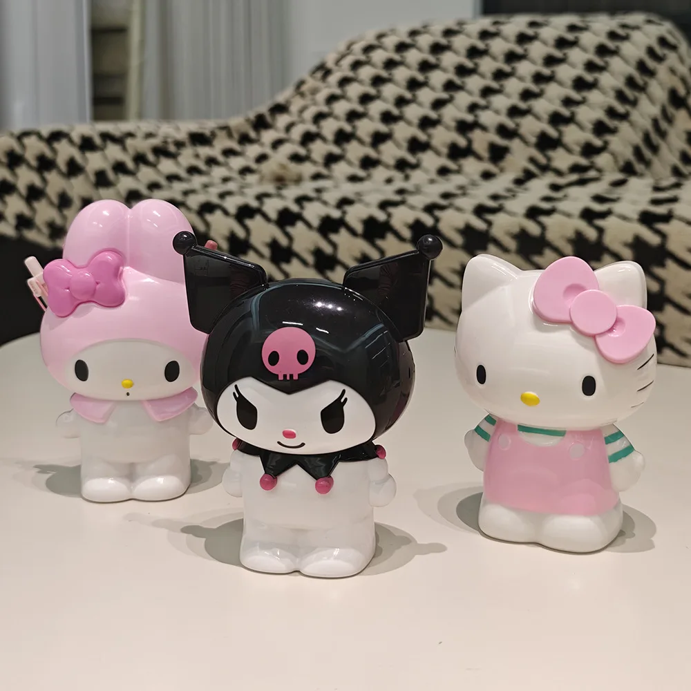 Sanrio Hello Kitty Kuromi My Melody Cute Pen Holder/Makeup Brush Storage Bucket for Student Desktop/Dormitory Room Organizer