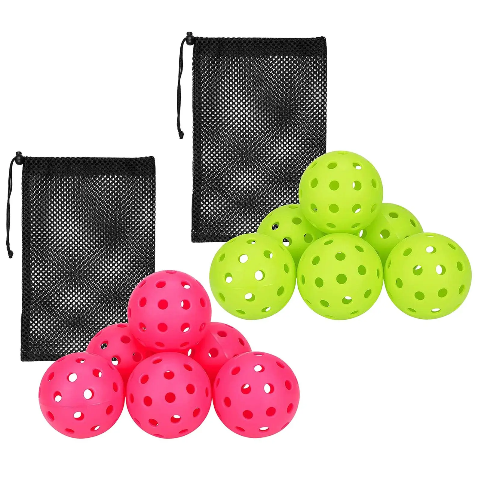 6x 40 Holes Pickleball Balls Practice Official Size Ball for Indoor Outdoor