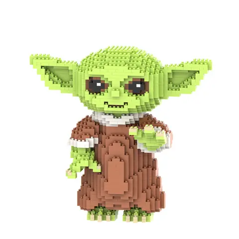 Klocki Star Wars Yoda Micro Anime Mistrz Baby Yoda Figurki Główki Zestaw Edukacyjny Zabawki Prezent Urodzinowy dla Dzieci