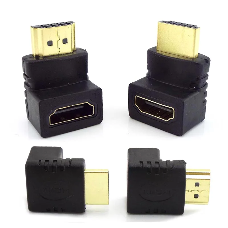 90 180 270 360 Degree Micro HDMI-compatible Connector Adapter Male Female Converter Coupler for PC Laptop TV DVD LCD display A4