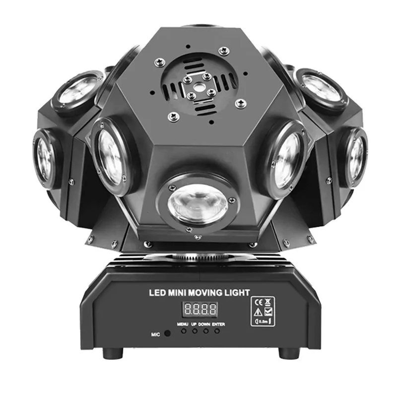 Stage lighting LED full color 18 three head moving beam of light rotating laser