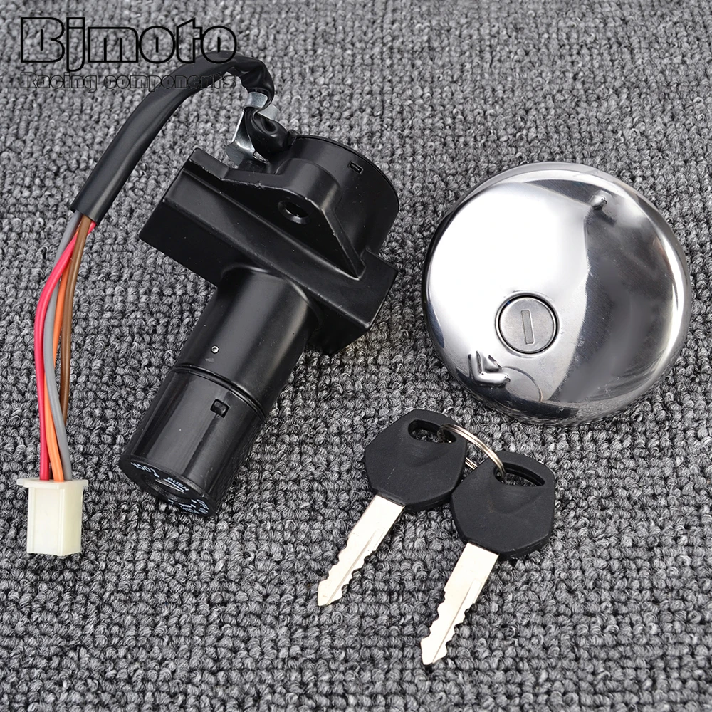 Motorcycle Ignition Switch Fuel Gas Cap Seat Lock Key Kit For Suzuki GN250 GN 250 1985-2001