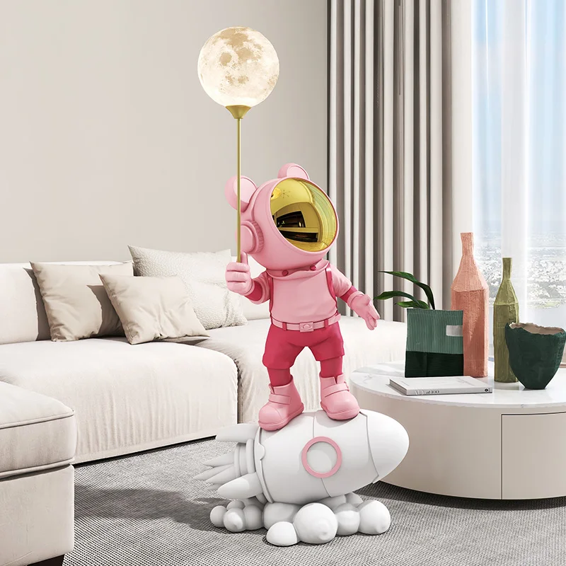 Rocket Astronaut Astronaut Landing Accessories Living Room TV Cabinet Terrace Bluetooth Audio Decoration Gift