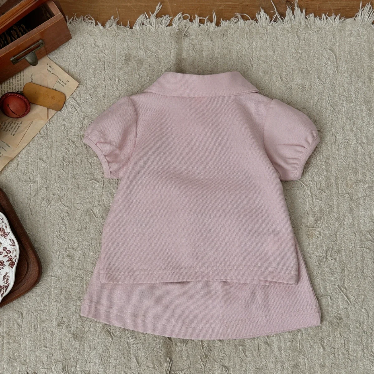Girl Leisure College Style Set Summer Fashion Short Sleeved Top And Skirt Two-piece Set 0-3Y Baby Girl Half Skirt Set