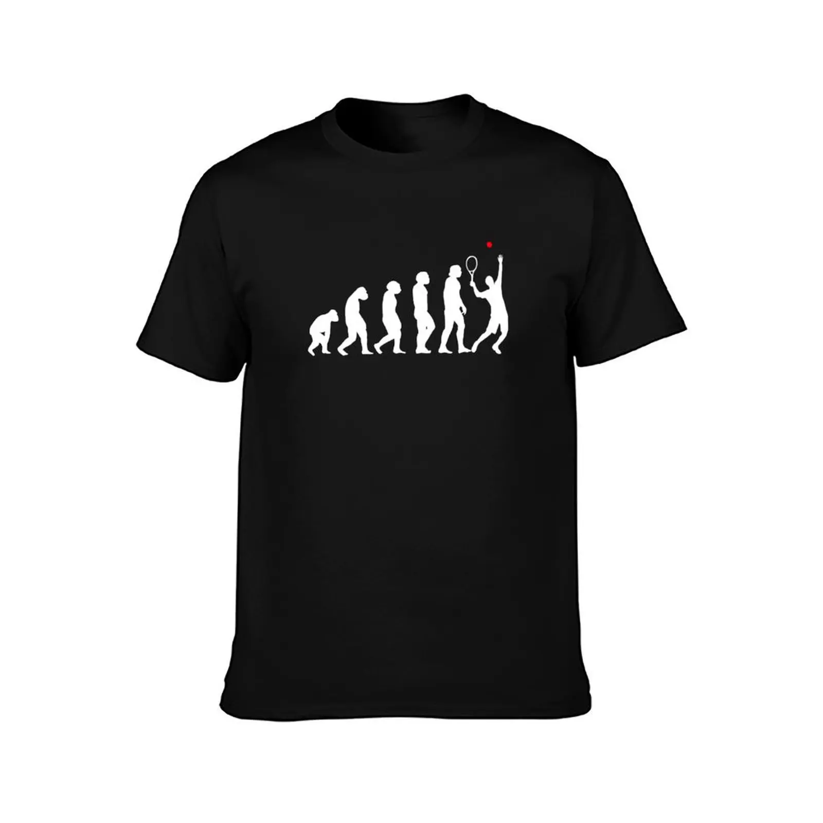 Tennis evolution tennis player tennis racket sport T-Shirt Plus Size Outdoor Casual Top