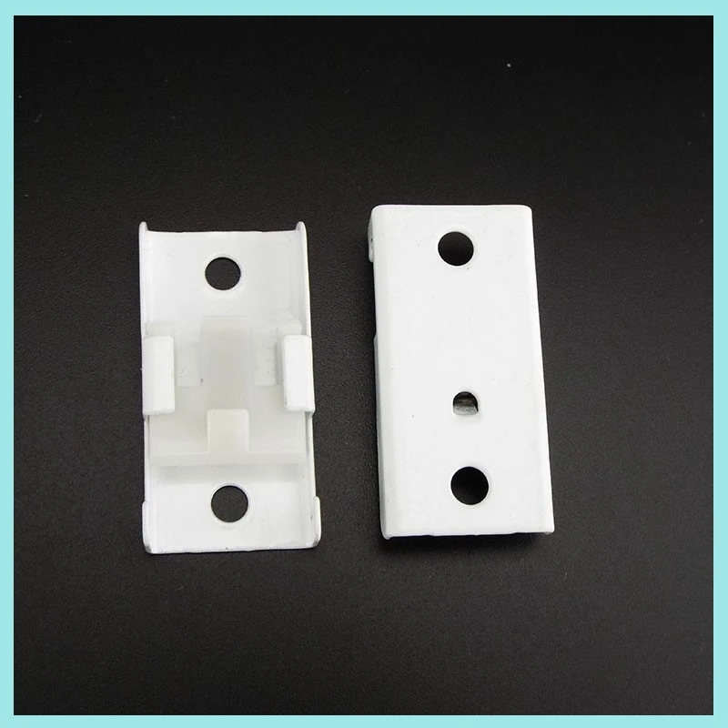 10pcs Curtain Runner Pulley Metal Screws Side Mounting Bracket Fixed Top Clamping Rail End Cap Sealing Track Rail Accessories B2