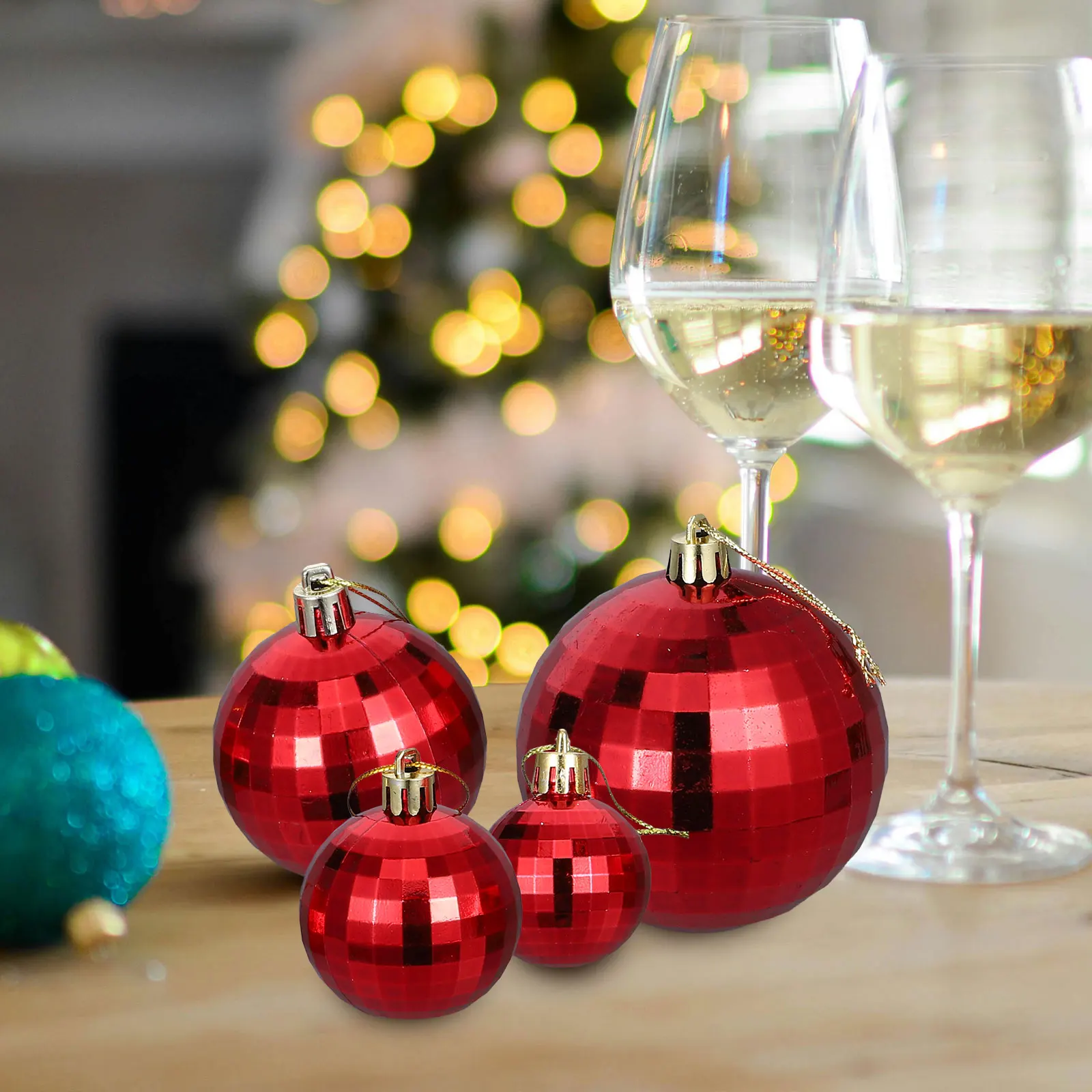 

36pcs Christmas Tree Hanging naments Silver Smooth Sturdy Plastic Balls Reflective Decor Xmas Party Wedding Festive