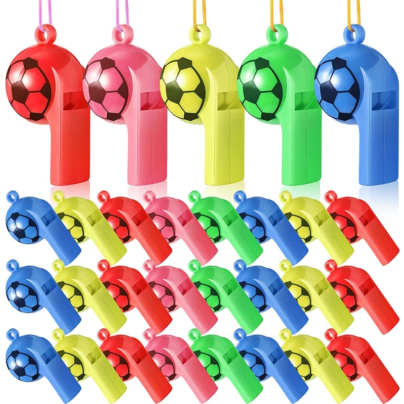 10/20Pcs Soccer Party Gifts Whistles Noise Maker Toy Kids Sports Football Theme Birthday Party Favors Pinata Goodie Bag Filler