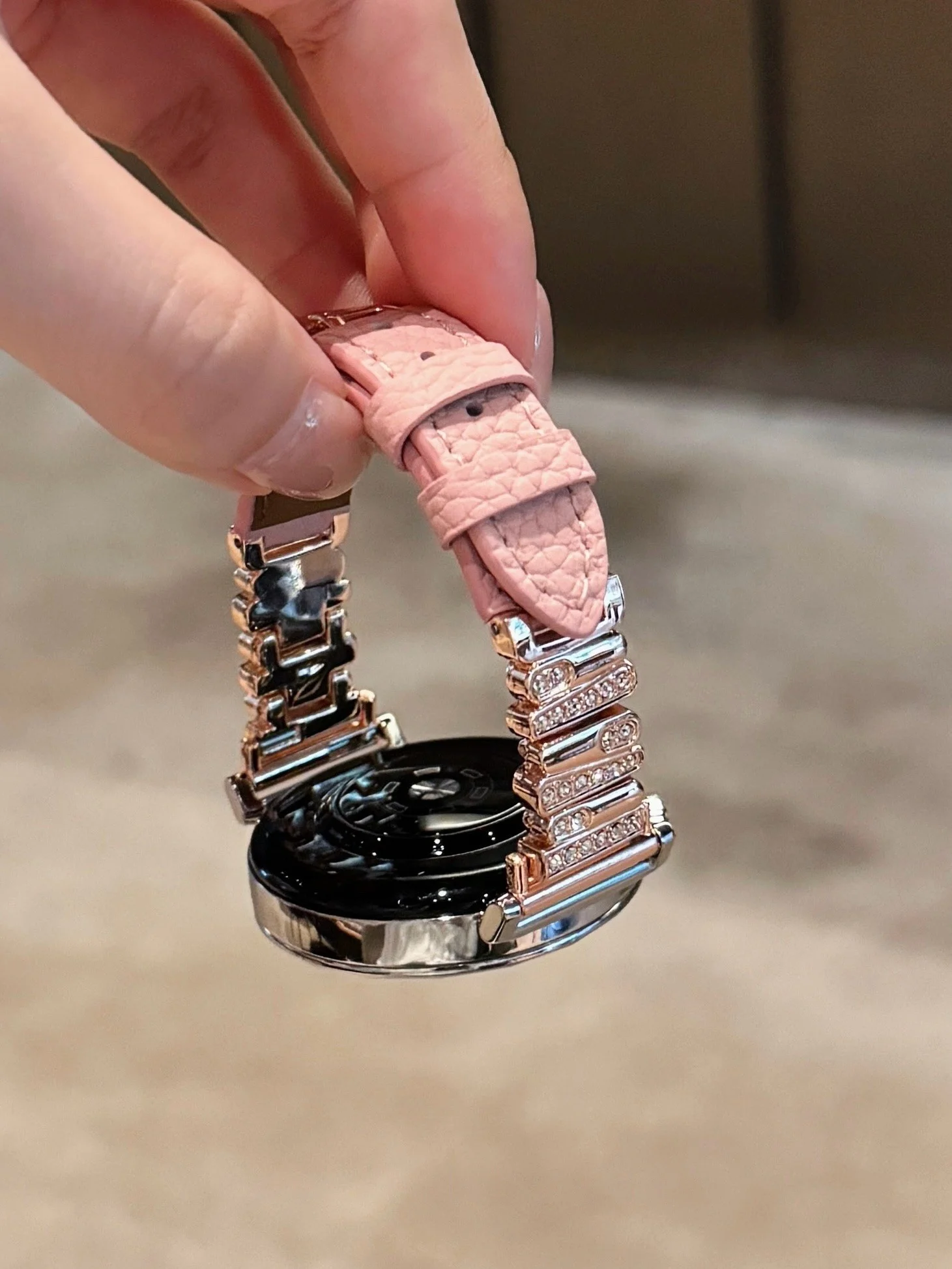 

Suitable for HW Watch Fit3/Fit4 straps and HW Band 8/9/10NFC irregular diamond inlaid handmade straps