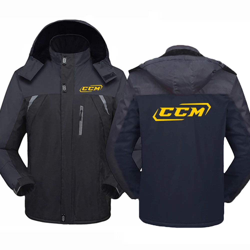 

CCM Men's New Print Thicken Windbreaker Coats Waterproof Harajuku Keep Warmer Cold-Proof Mountaineering Comfortable Jackets Tops