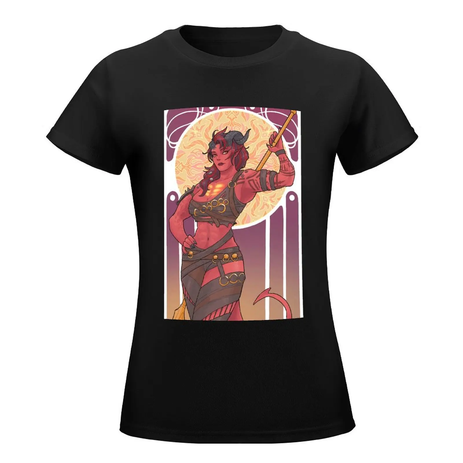 Karlach bester Begleiter in Baldurgate3 T-Shirt Tier druck ästhetische Kleidung Rohlinge weibliche schlichte T-Shirts für Frauen