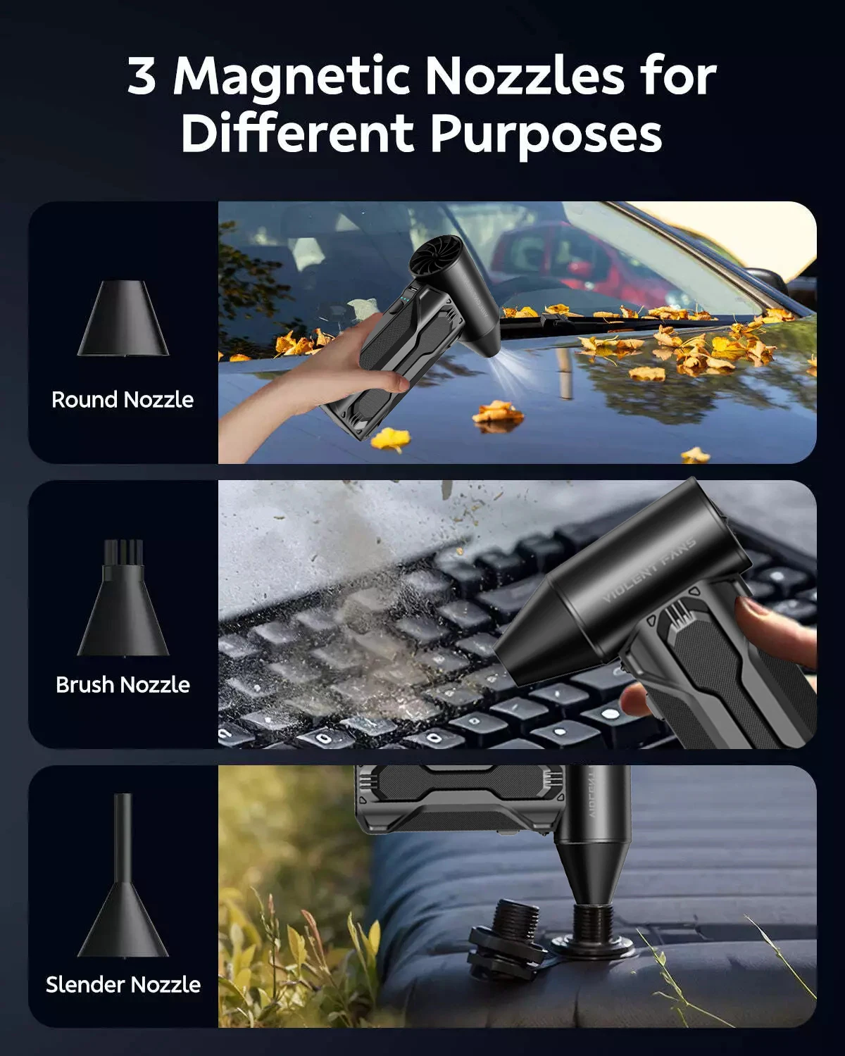 160000   RPM Turbo jet ventilator 3-speed Handheld Mini Turbo Blower Industriële Booster Autowasdroger Handheld Gewelddadige Turbofan