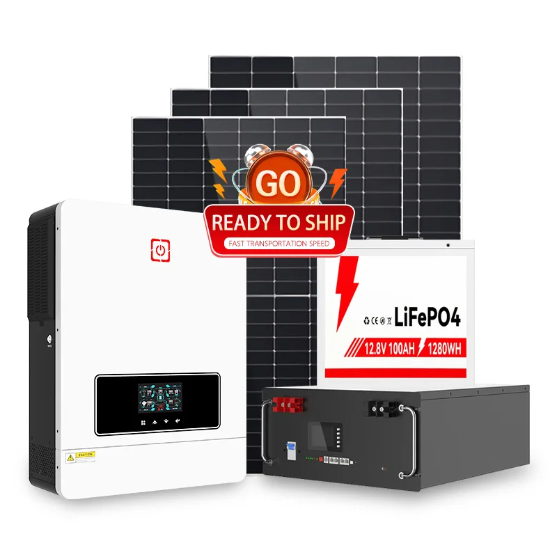 8kw Home Energy Solar Power System Monocrystalline Silicon Lithium Battery Hybrid Generator MPPT PWM Controller 12kw Load Power