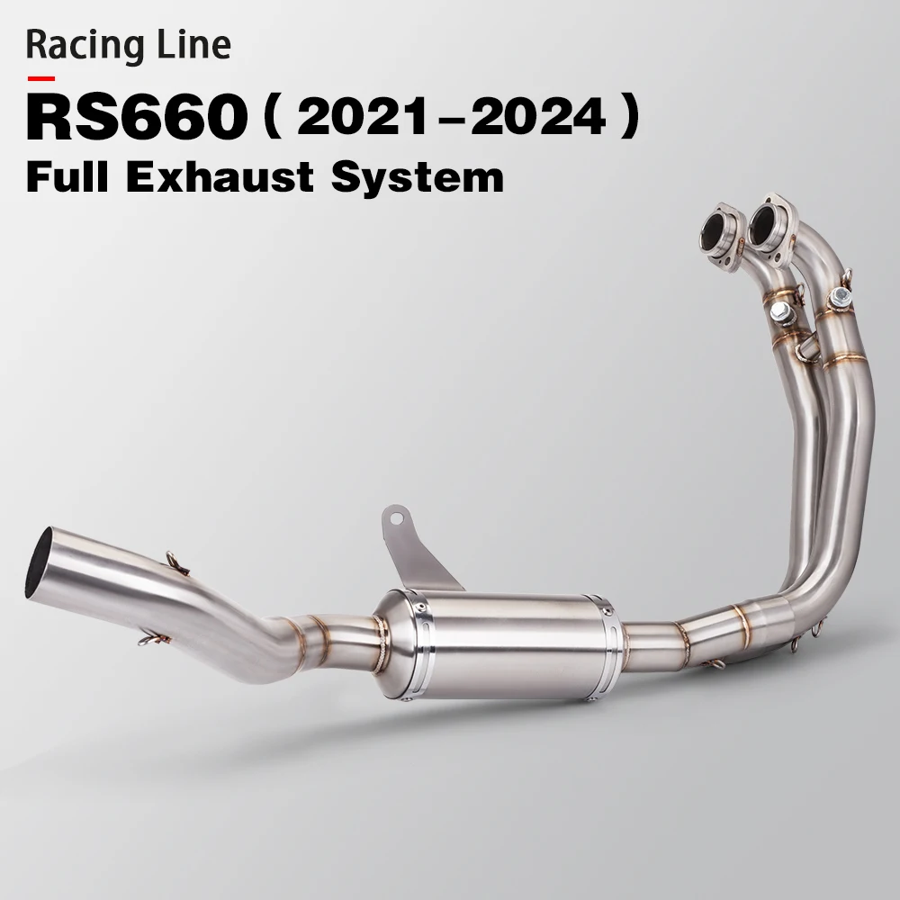 

Для RS660 RS 660 2021-2024 выхлопная система мотоцикла модифицированный коллектор Escape Racing передняя соединительная труба из нержавеющей стали 51 мм