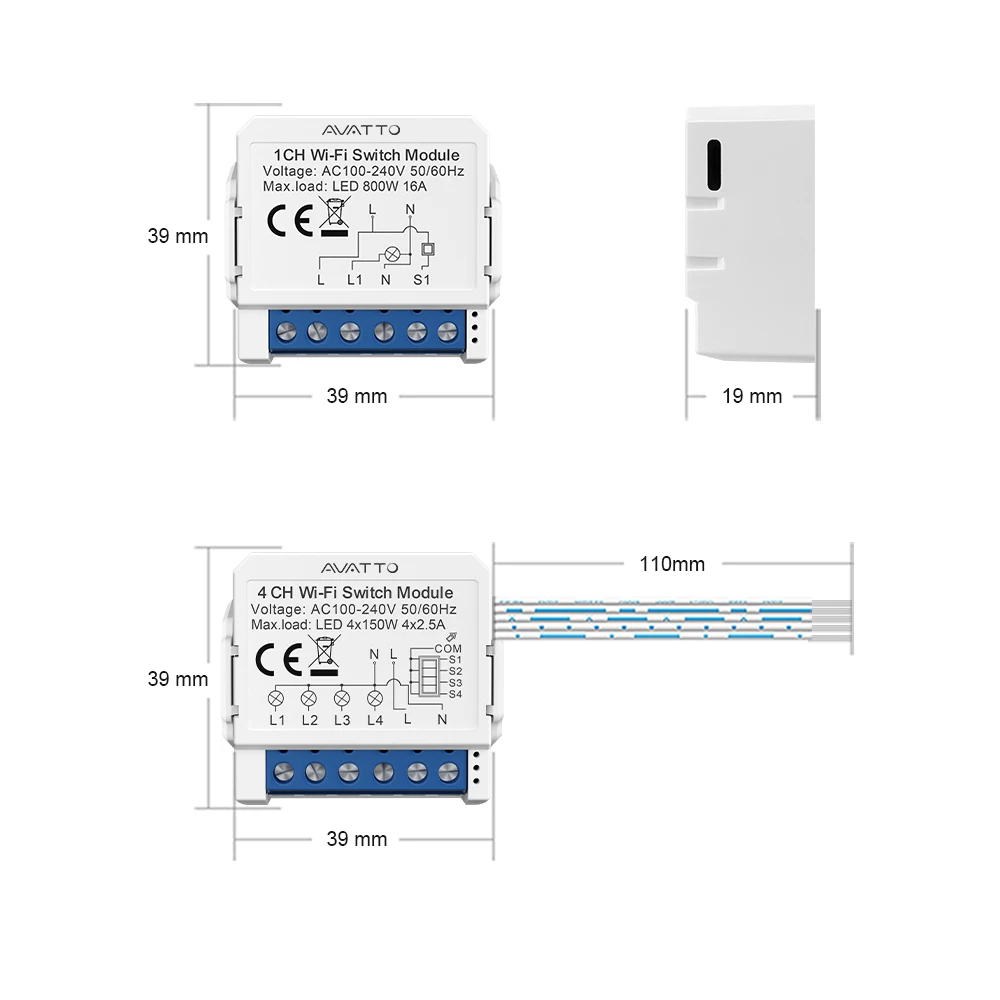 AVATTO WiFi Smart Light Switch Modul, 1/2/3/4-fach DIY-Schalter, Neutralleitersteuerung, kompatibel mit Tuya, Alexa, Google Home – Detail 13