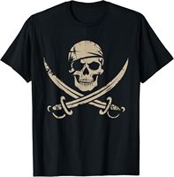 Pirate Skull And Crossbones Skeleton Halloween For T-Shirt