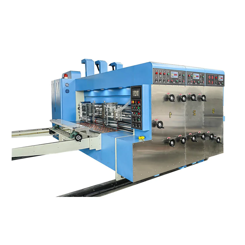 Box Making Machine Corrugated Carton Flexo Printing Slotter Die Cutter Full Line with Auto Feeder and Stacker Unit