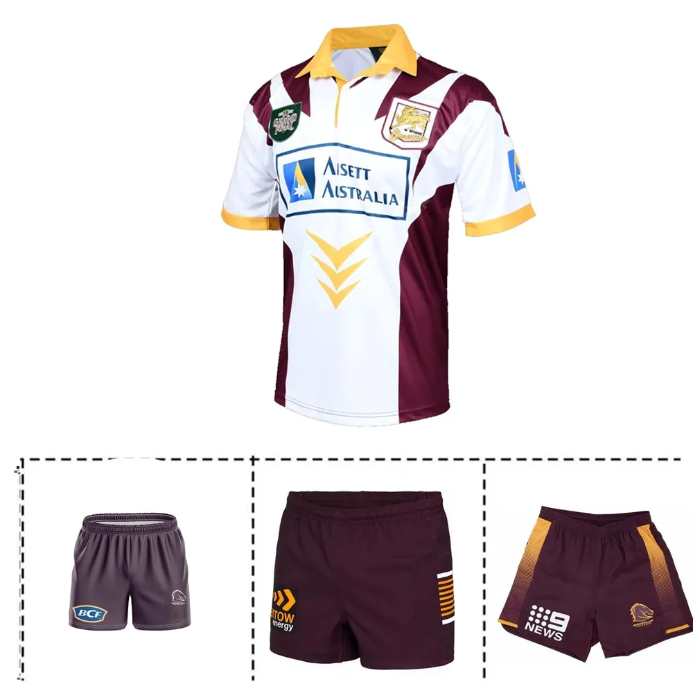 

1998 Brisbane Broncos Mens Retro Rugby Jersey 2024 Rugby Jersey SHORTS size S--5XL (Custom name and number )