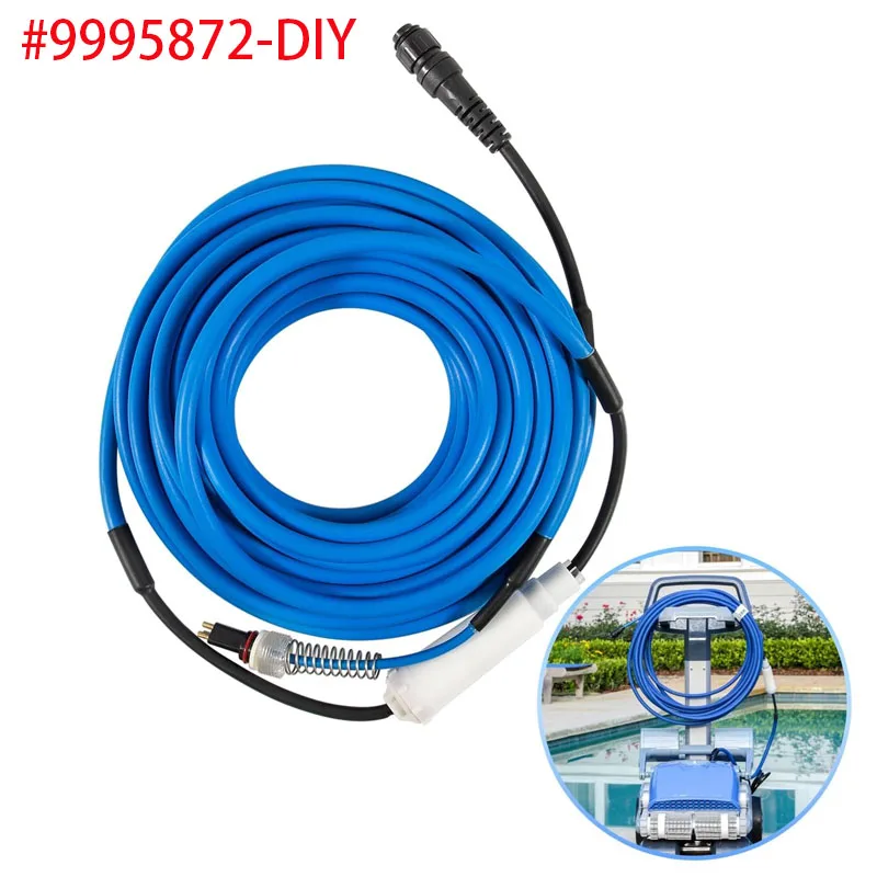 9995872-DIY Cable and Swivel Assy - 3 Wire - Fit for Dolphin Robotic Pool Cleaners DX4 DX6 Triton Edge Deluxe 5 DLX5 Apollo More