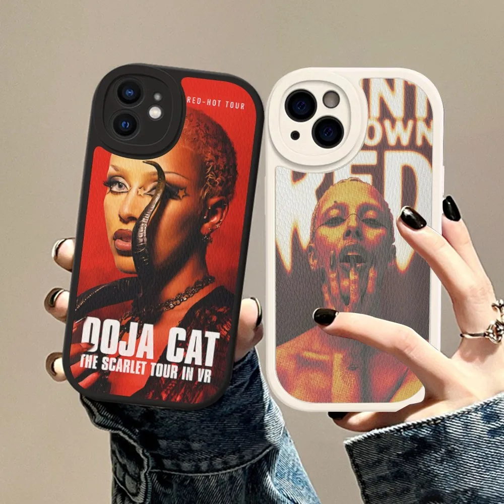 Singer D-Doja C-Cat Scarlet Phone Case Hard Leather For IPhone 16 15 14 13 12 Mini 11 14 Pro Max Xs X Xr 7 8 Plus Fundas