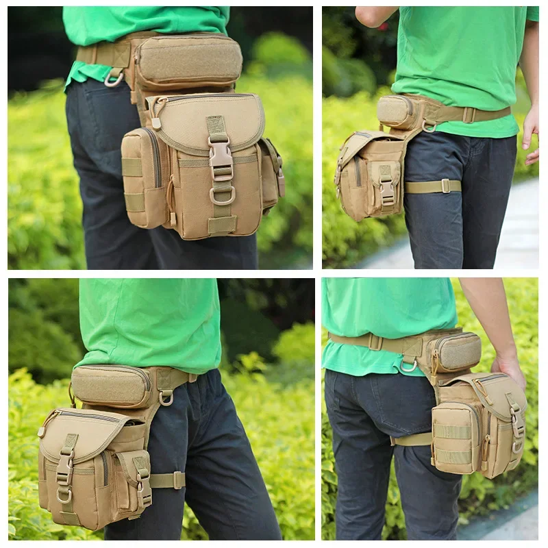 Men Waterproof Waist Bag Military Hunting Pocket Tactical Leg Bag Multifunction Travel Package Women Outdoor Fishing Accessories