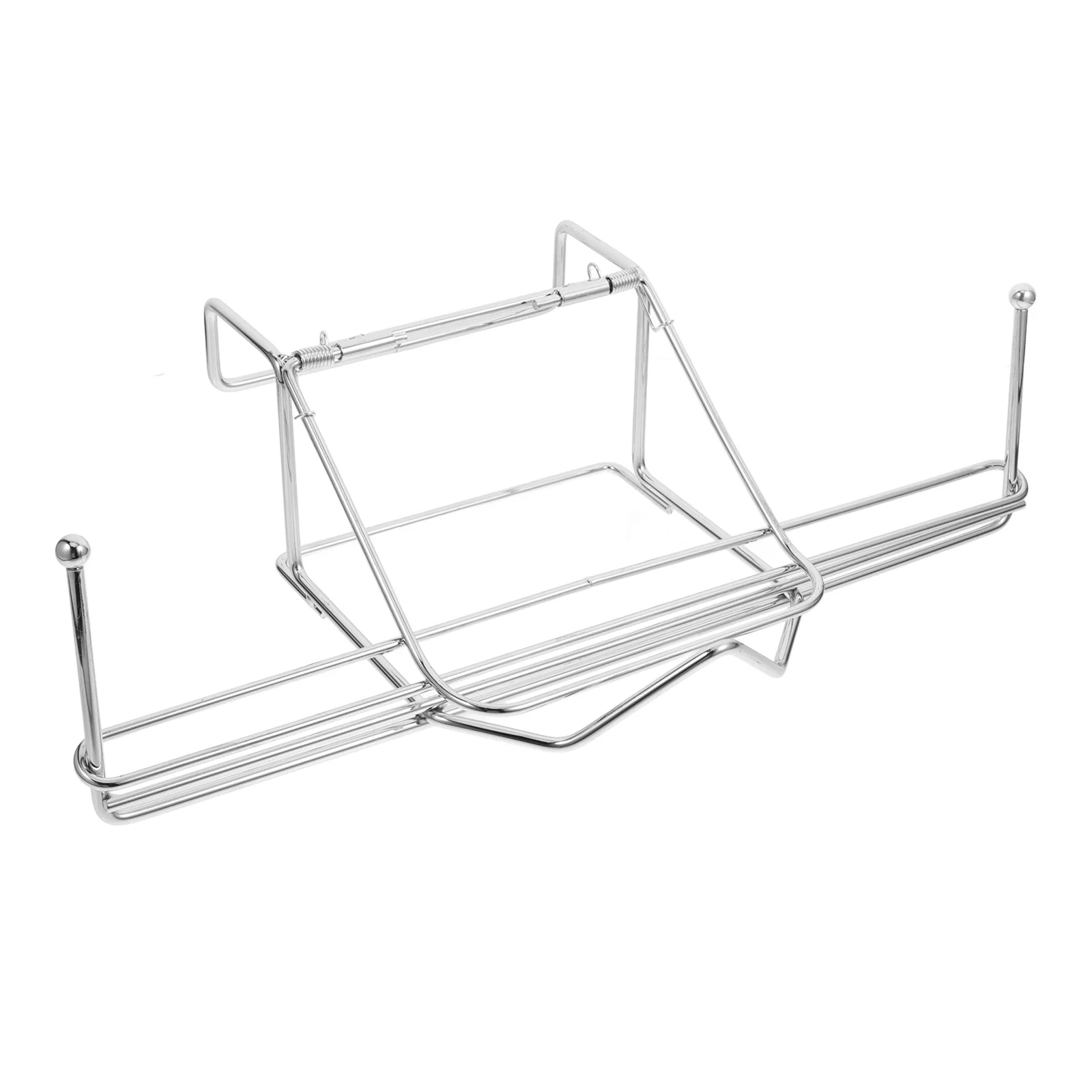 Suporte de aço inoxidável saco de compras titular dispensador prateleira sacos de plástico rolo mola gancho supermercado uso doméstico leve