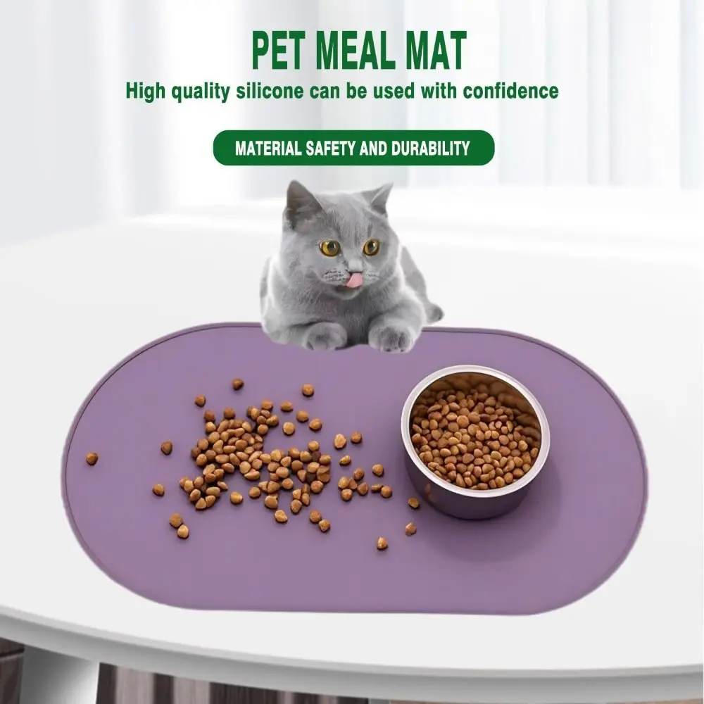 High Quality Silicone Pet Food Mat Waterproof Raised Edges Dog Food Mat BPA-Free Easy Clean Cat Feeding Mat Pet Supplies
