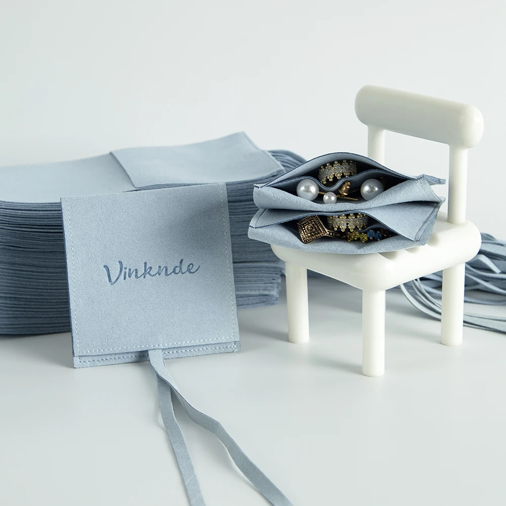 

Массовая партия, 100 шт., 13x13 см, конверт из микрофибры для ювелирных изделий, стильный чехол для модных серег, ожерелий, упаковка, шикарная маленькая подарочная сумка