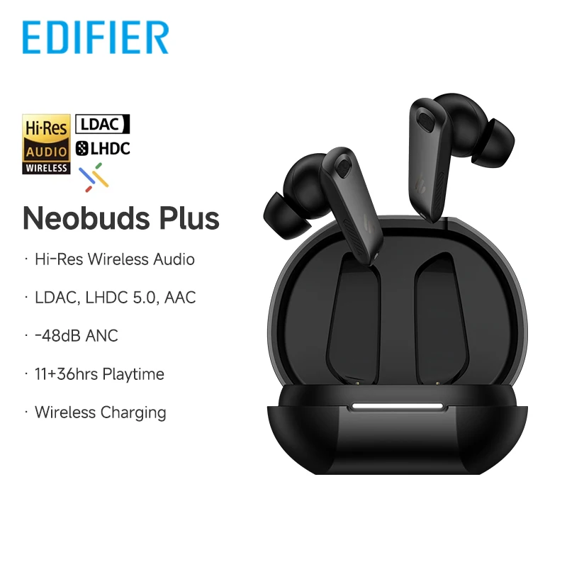 Edifier NeoBuds Plus 完全ワイヤレスイヤホン ハイブリッドANC -48dB