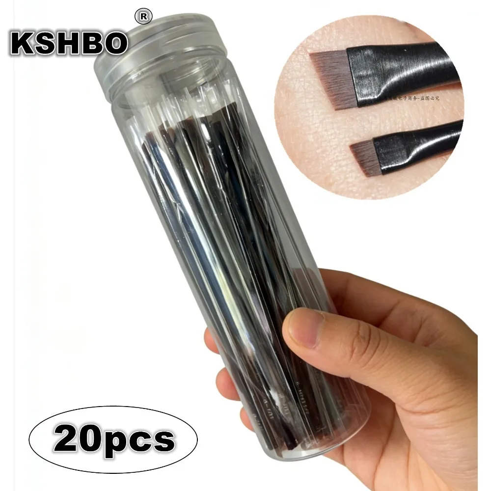 

20pcs/Set Portable Small Angled Eyebrow Liner Brush Women Makeup Cosmetic Tools Eyebrow Eyeliner Brush for Brow Contour With box