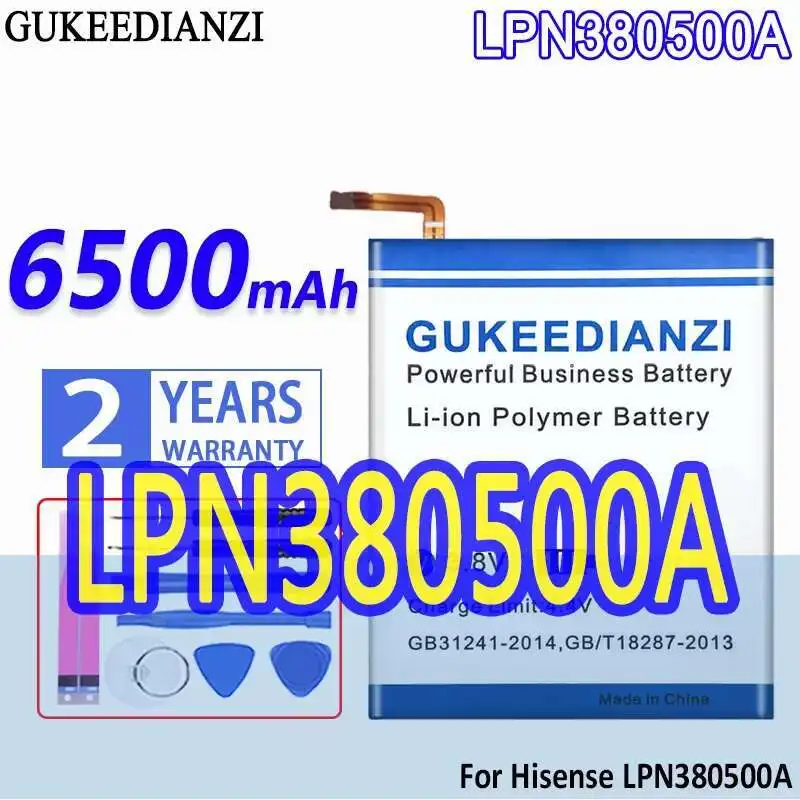 

Mobile Phone Battery 6500mAh Environmentally Friendly For Hisense LPN380500A