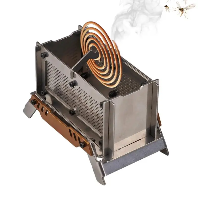 

Incense Burner Holder Small Portable Camping Stove Burner Retro Home Decor Removable Coil Holder Multifunctional Cone Burner