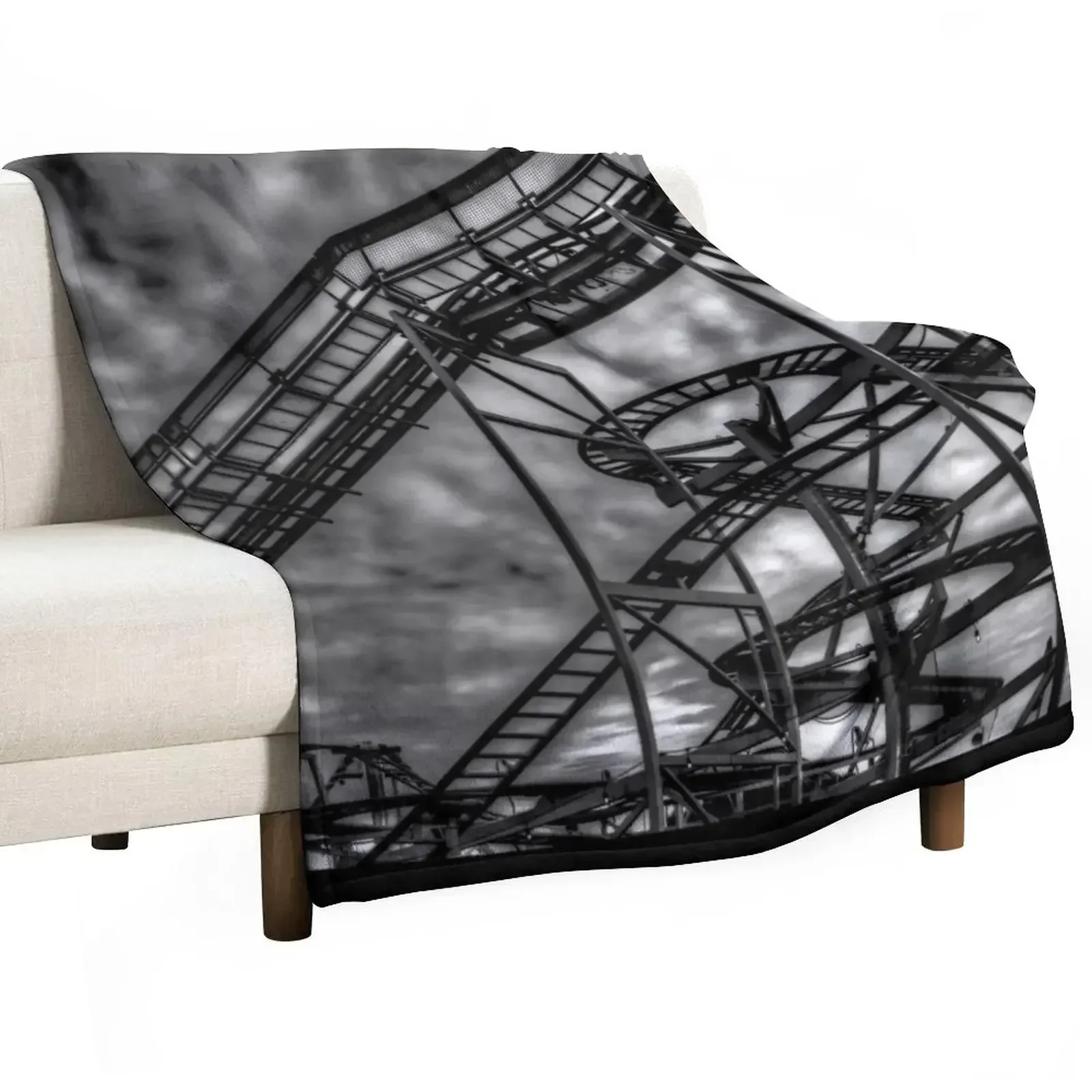 

Monochrome Rollercoaster Throw Blanket Decoratives Custom Nap For Baby Blankets