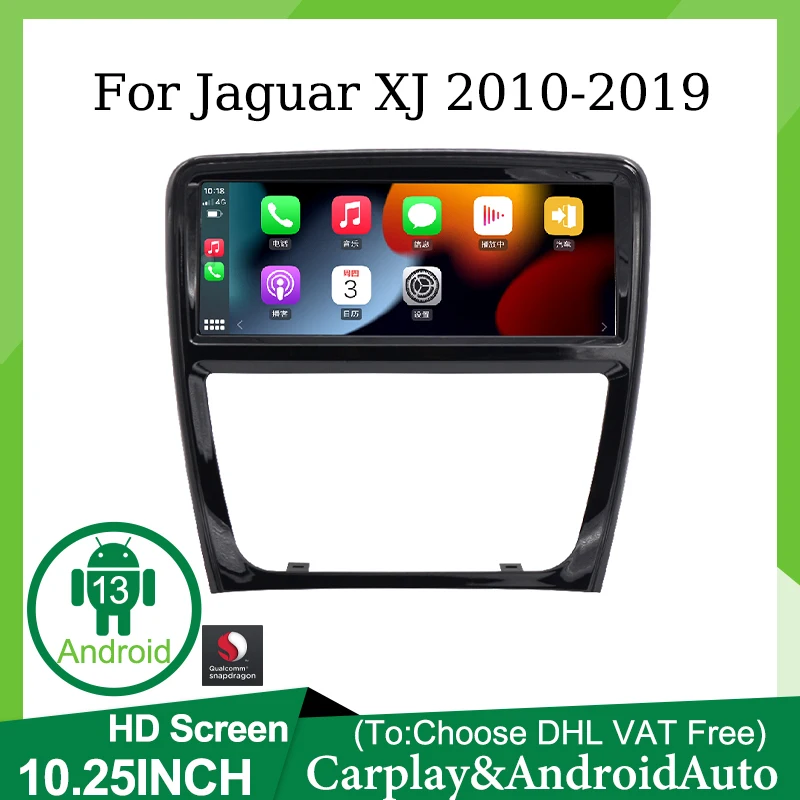 Android 13 GPS Navigation Car Radio Multimedia For Jaguar XJ XJL XJR 2010 - 2019 Head Unit Stereo Auto Screen Display Carplay