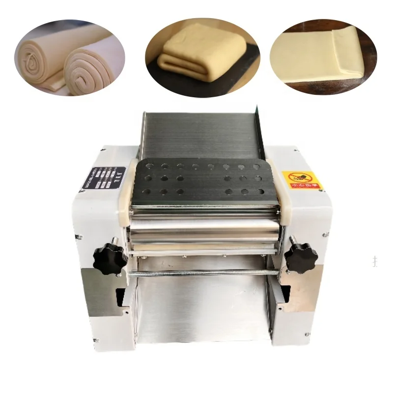 Tabletop Automatic Pizza Bread Roti Chapati Flour Dough Rolling Laminator Machine Dough Sheeter Pasta Press Roller For Bakery