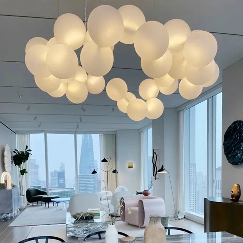 Nordic Living Room Chandelier Designer Magic Bean Suspension Lamp Interior Lighting Bedroom Decoration Simple Luxury