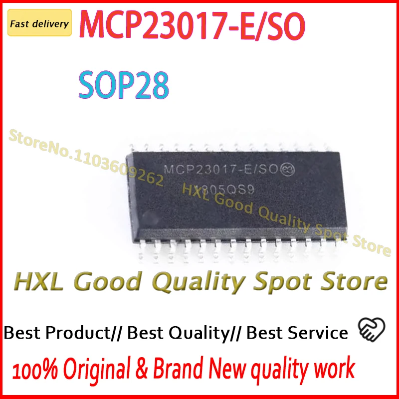 MCP23017-E/SO MCP23017 MCP23017-E/SS SOP28 IC I/O  I2C 16B 28SOIC 10PCS
