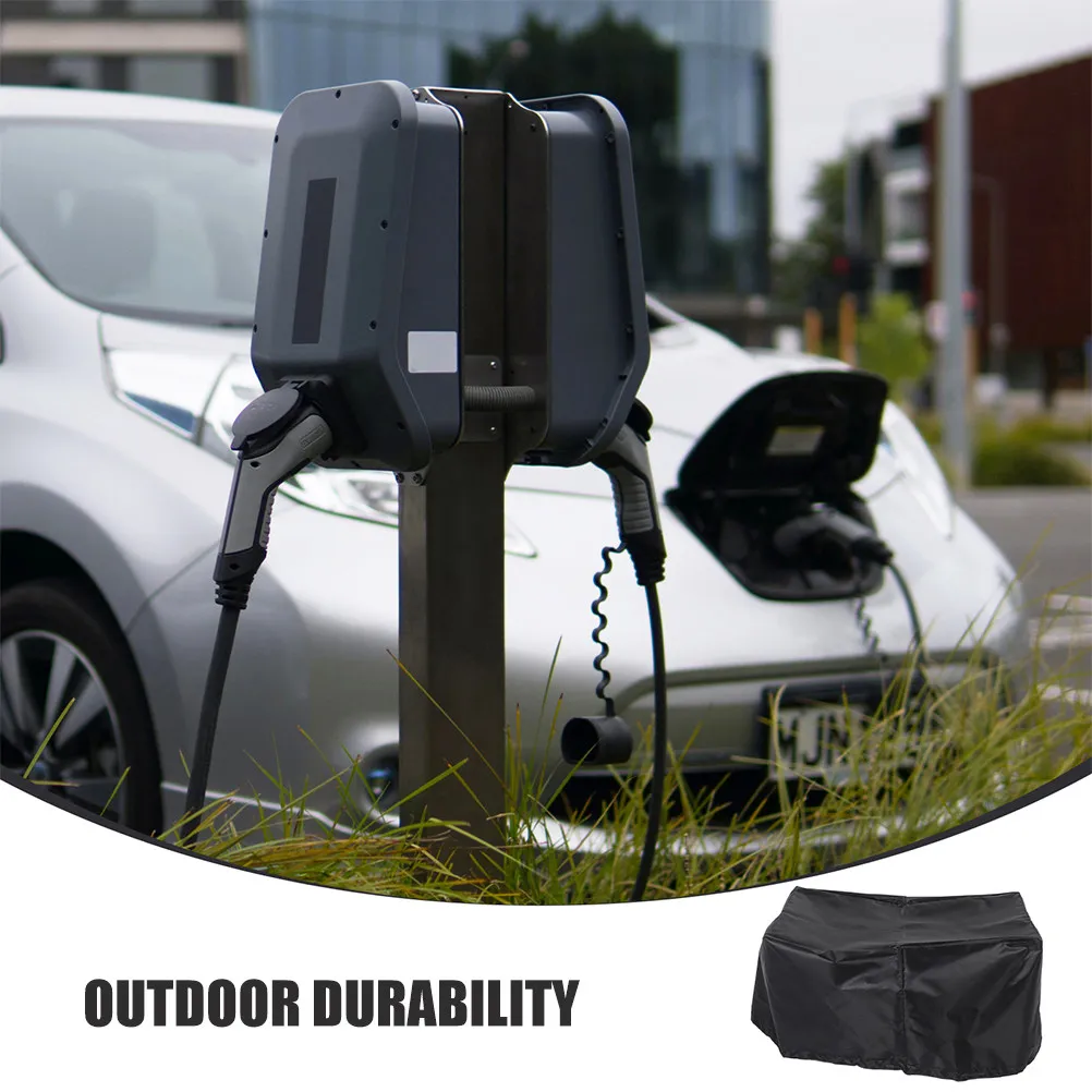 2Pcs Electric Vehicle Charging Station Cover Weatherproof Protective Sleeve Car Charger Port Rain Sun Shield Outdoor Accessories