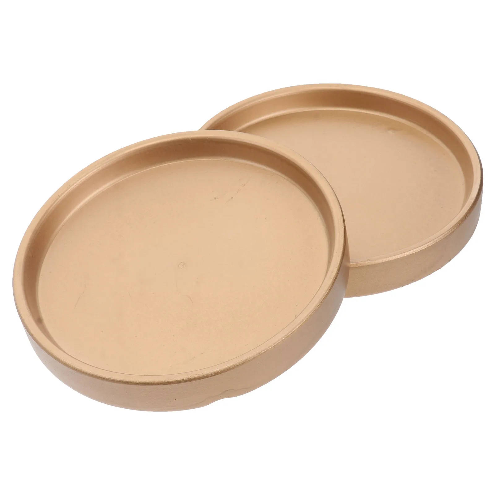 2Pcs 11.5x11.5x1.5cm Premium Ceramic Flowerpot Tray Round Pot Drip Saucer for Plants Pots Prevent Water Soil Spill Gift Ready